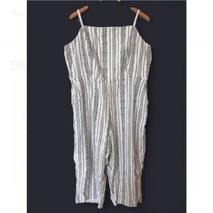 Old Navy Striped Jumpsuit in Black and White